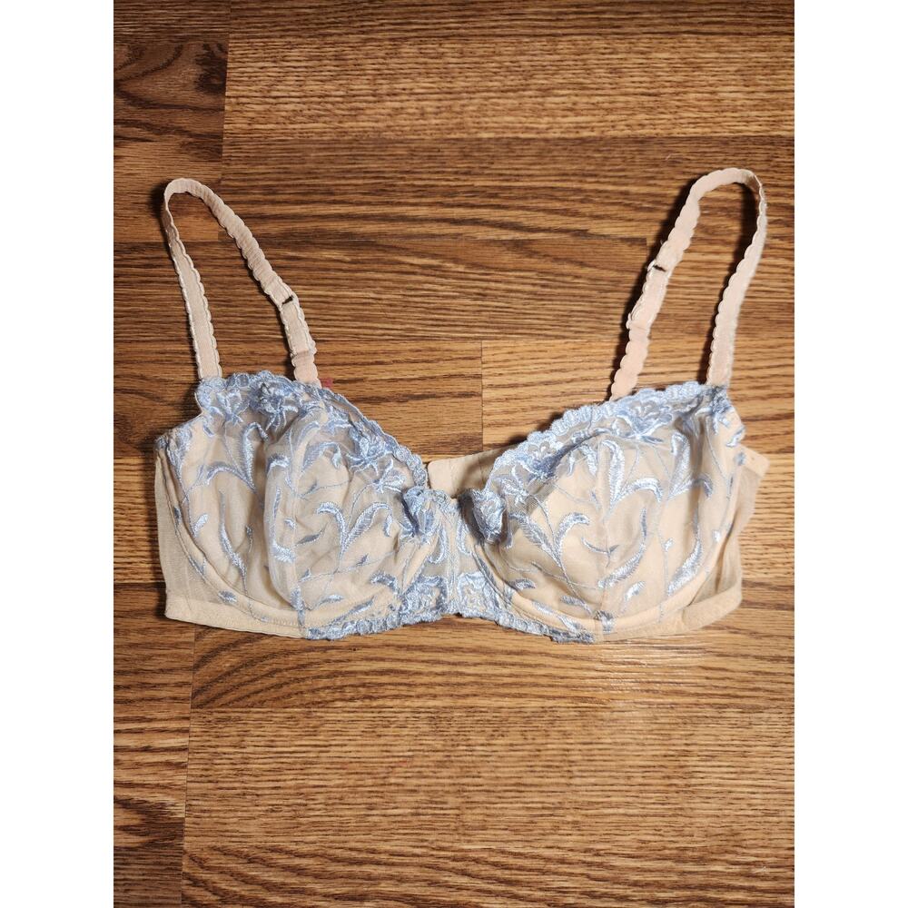 Vintage Victoria's Secret Embroidered Sheer Demi Bra